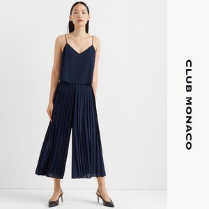 CLUB MONACO Navy Pleated Jumpsuit